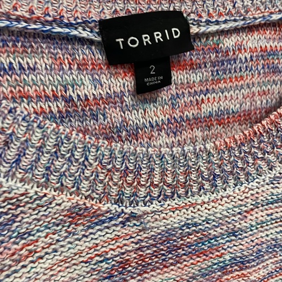 Torrid women’s Multicolor Confetti Yarn Pullover Sweater - Picture 6 of 9